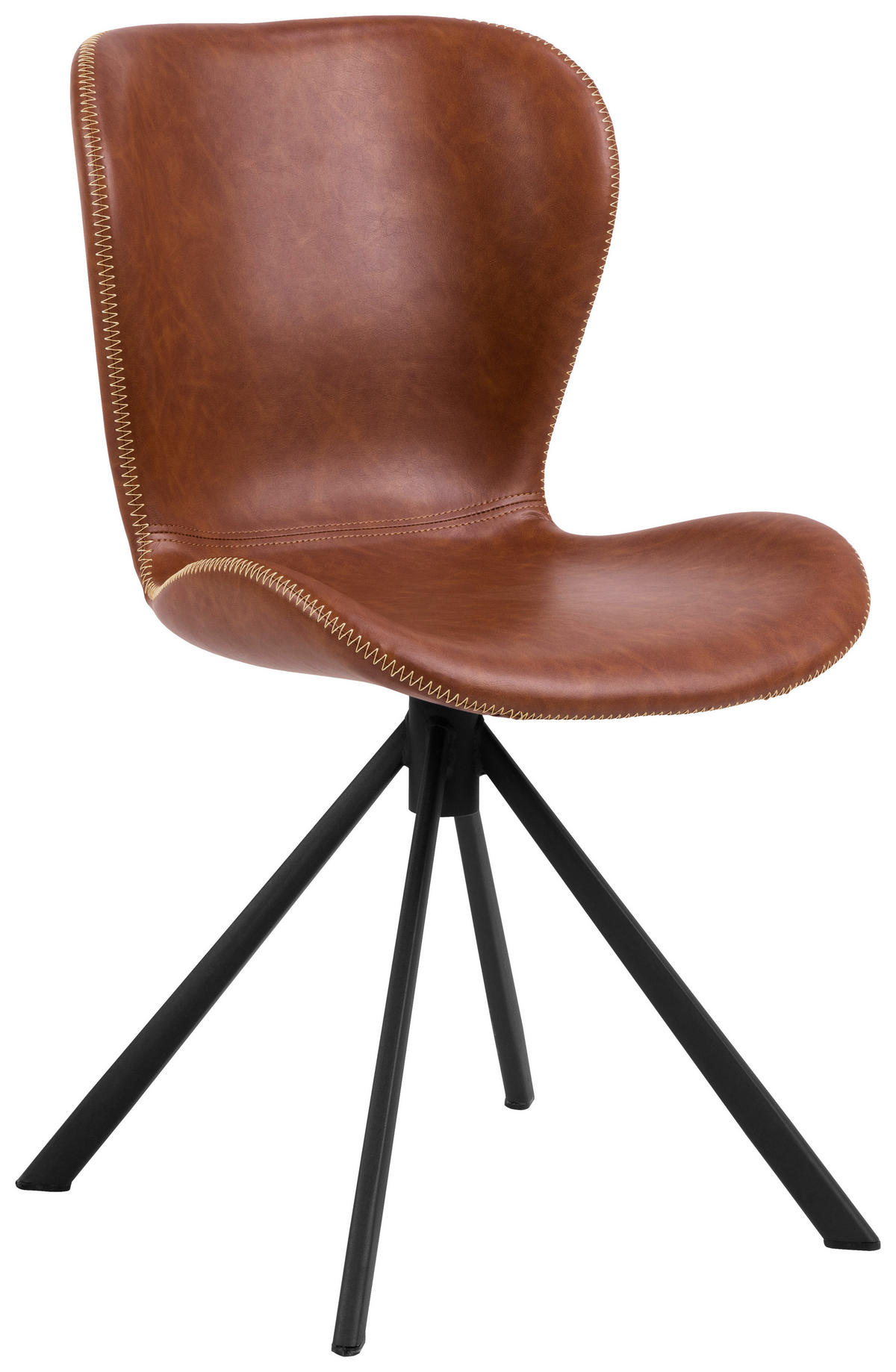 STOLICA  smeđa  metal, plastika      - smeđa/crna, Design, metal/plastika (46,5/81/53cm) - MID.YOU