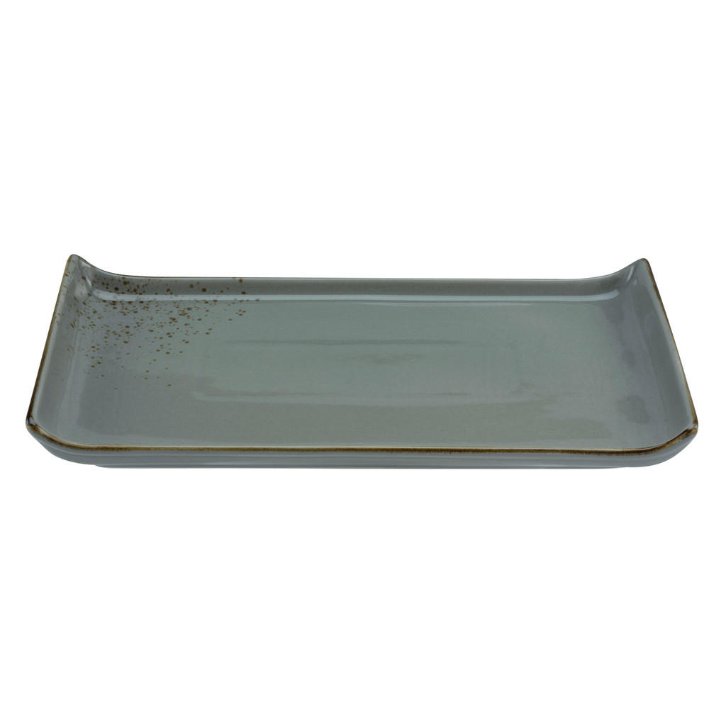 Thumbnail - Creatable Servierplatte, Grau, Keramik, 2-teilig, rechteckig, 16.5x33 cm, Tischkultur & Servieren, Servierplatten