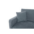 2-SITZER-SOFA in Chenille Blau  - Blau/Schwarz, KONVENTIONELL, Kunststoff/Textil (233/90/110cm) - Carryhome