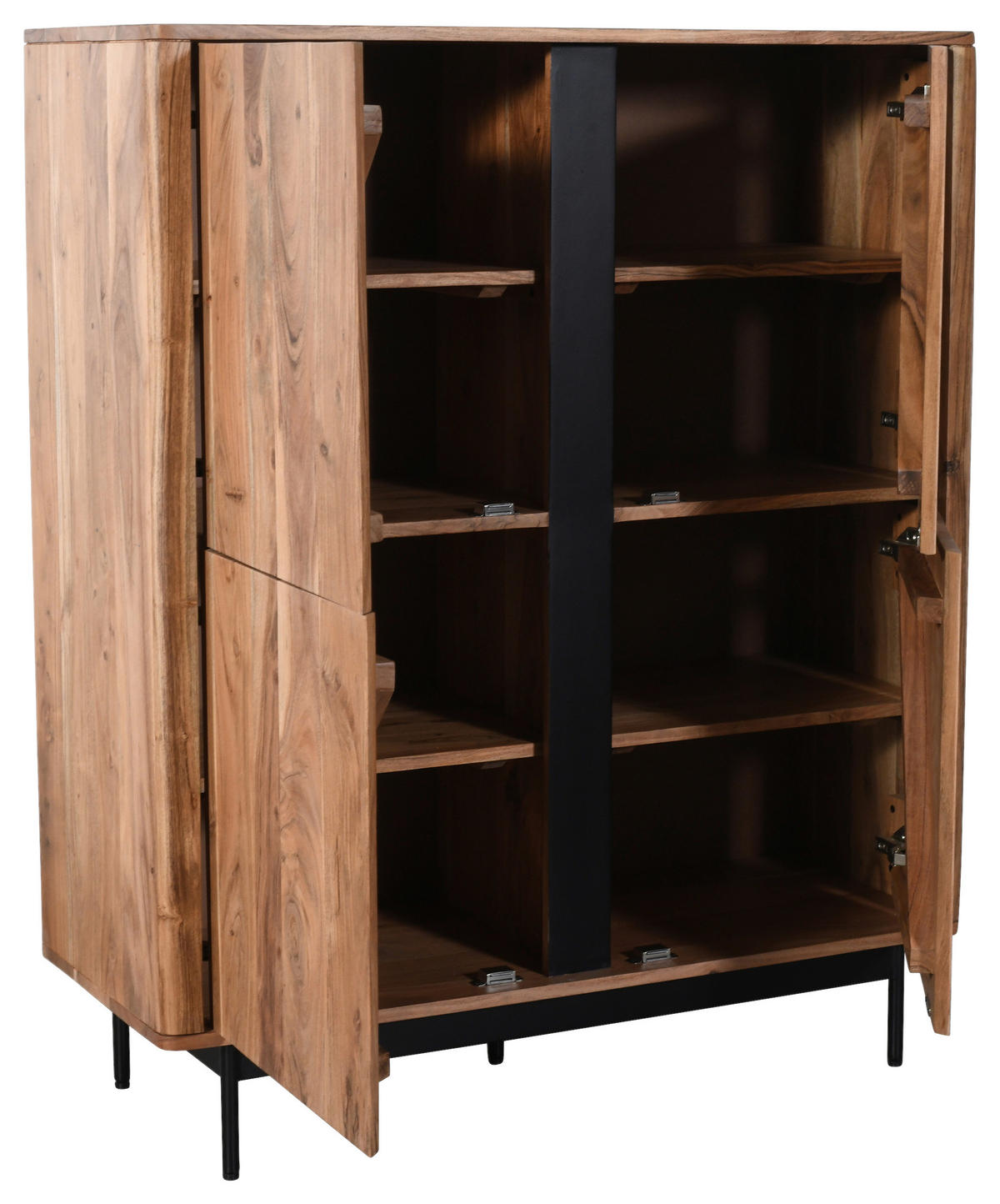 KOMMODE  in 100/120/40 cm  - Schwarz/Akaziefarben, Natur, Holz/Holzwerkstoff (100/120/40cm) - Carryhome