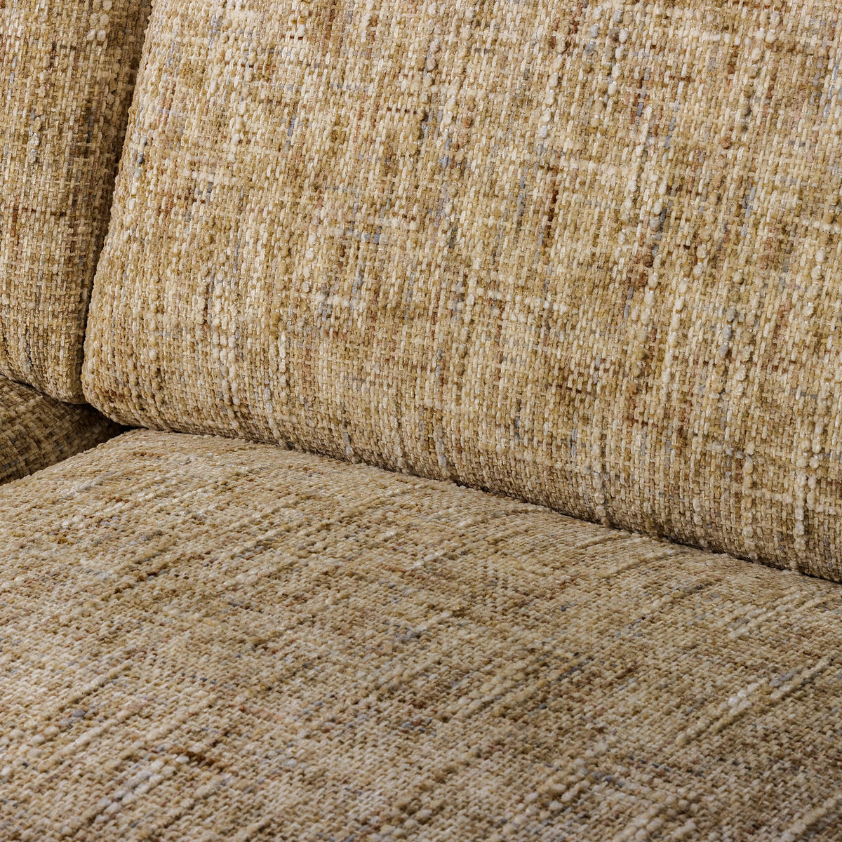 3-SITZER-SOFA Webstoff Hellbraun  - Hellbraun/Schwarzchrom, Design, Textil/Metall (187/85/92cm) - Livetastic
