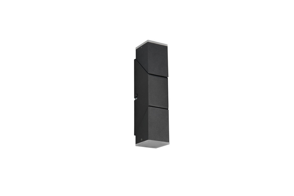 LED-WANDLEUCHTE   - Schwarz, Basics, Metall (17/5/8cm)