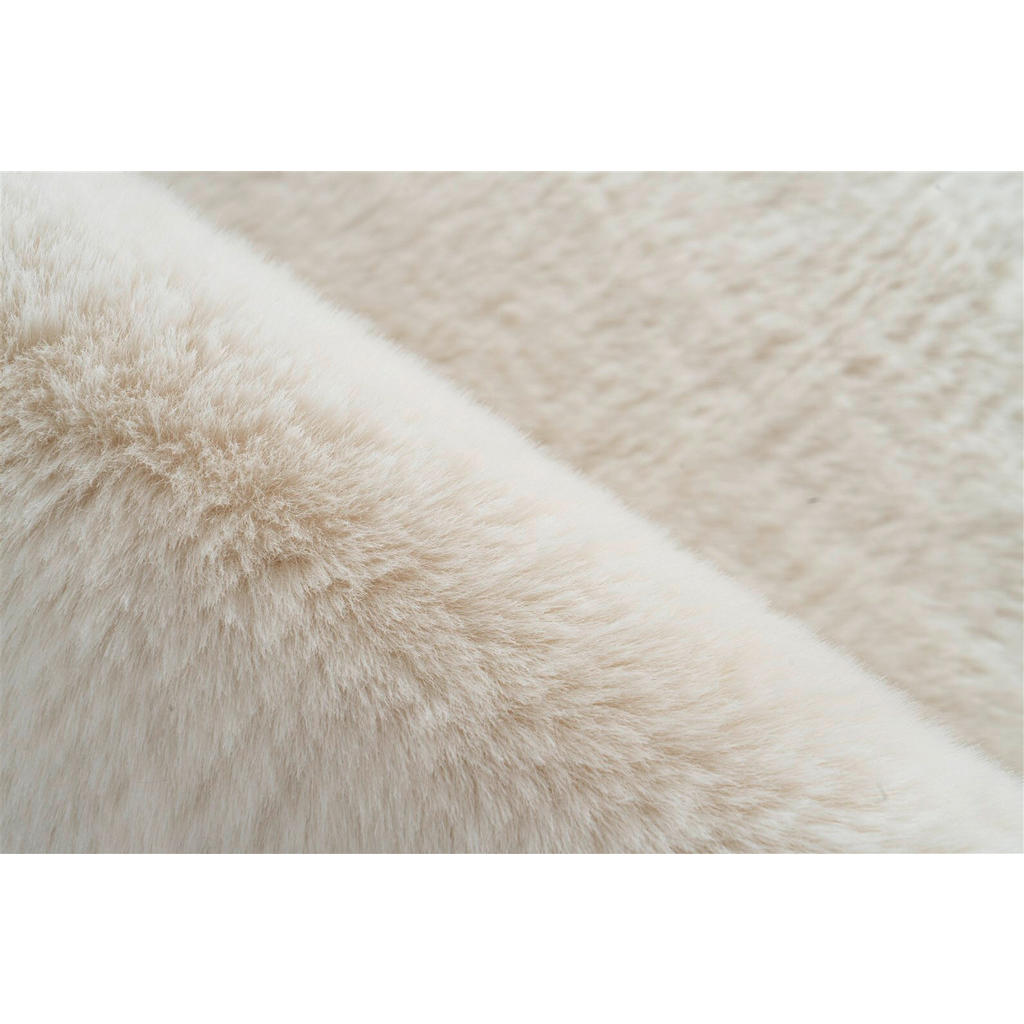 Thumbnail - Kayoom Hochflorteppich Rabbit 625 Weiß, Weiß, Kunststoff, Uni, rund, Teppiche & Böden, Teppiche, Hochflorteppiche & Shag...