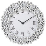 WANDUHR 52 cm   - Silberfarben/Schwarz, Basics, Glas/Holzwerkstoff (52cm) - Ambia Home