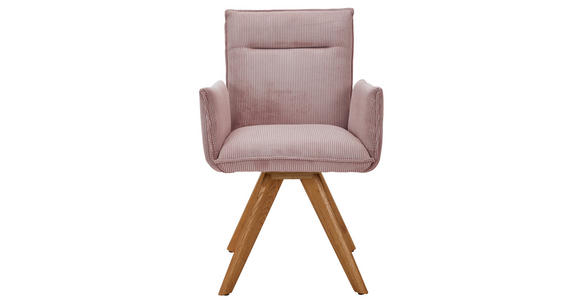 ARMLEHNSTUHL in Holz, Textil Altrosa - Wildeiche/Altrosa, Design, Holz/Textil (59/87/62cm) - Johann Jakob