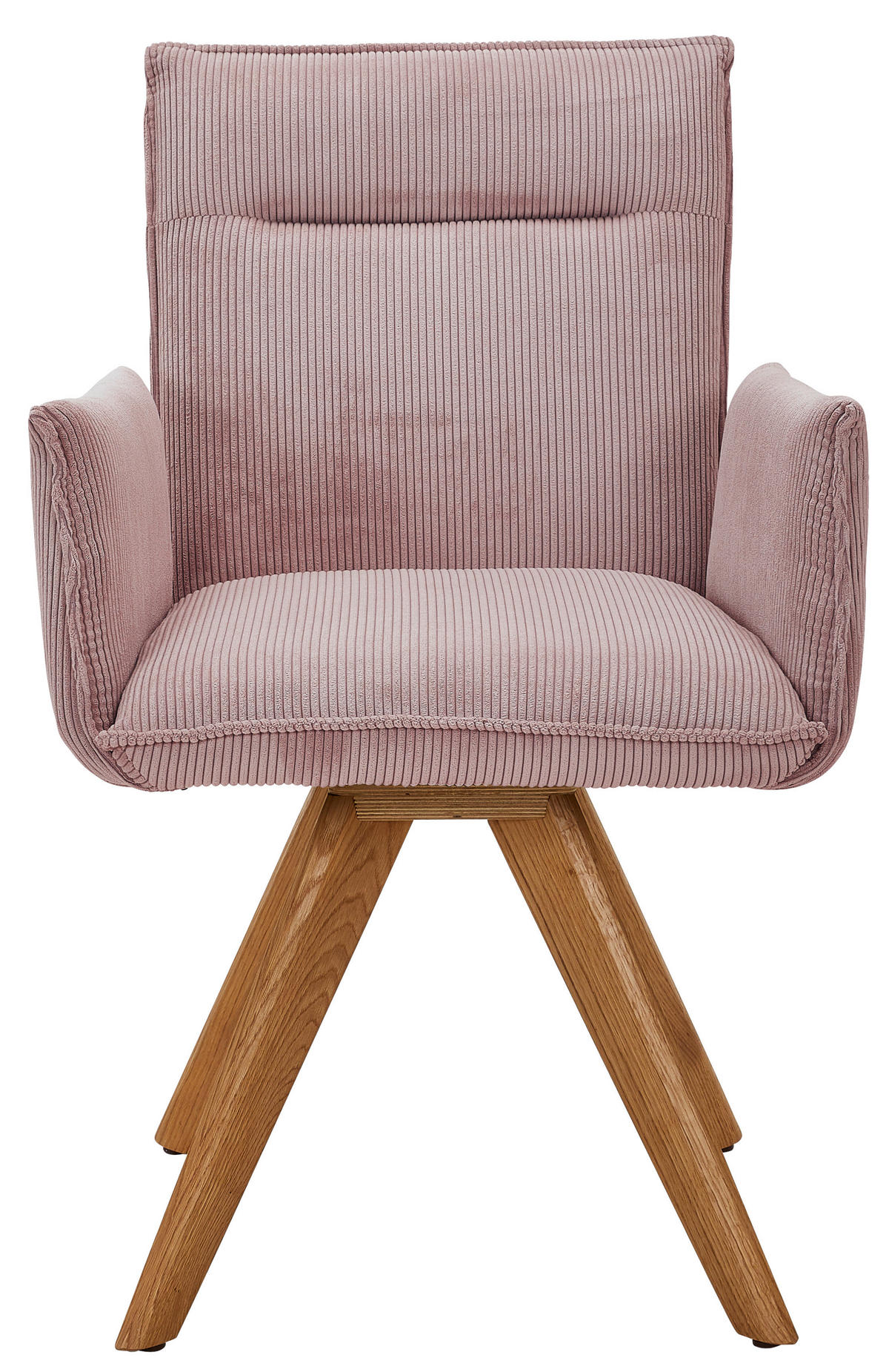 ARMLEHNSTUHL  in Cord  - Wildeiche/Altrosa, Design, Holz/Textil (59/87/62cm) - Johann Jakob