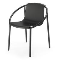 STOL, kovina, umetna masa, naravni materiali črna  - črna, Konvencionalno, kovina/umetna masa (55/64/74cm) - Umbra