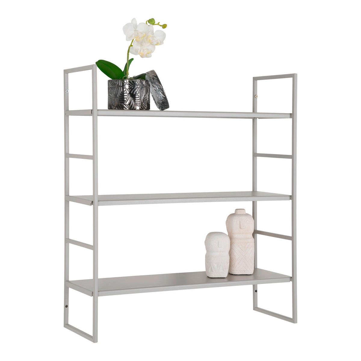 WANDREGAL 48/55/17 cm  - Grau, Design, Metall (48/55/17cm)