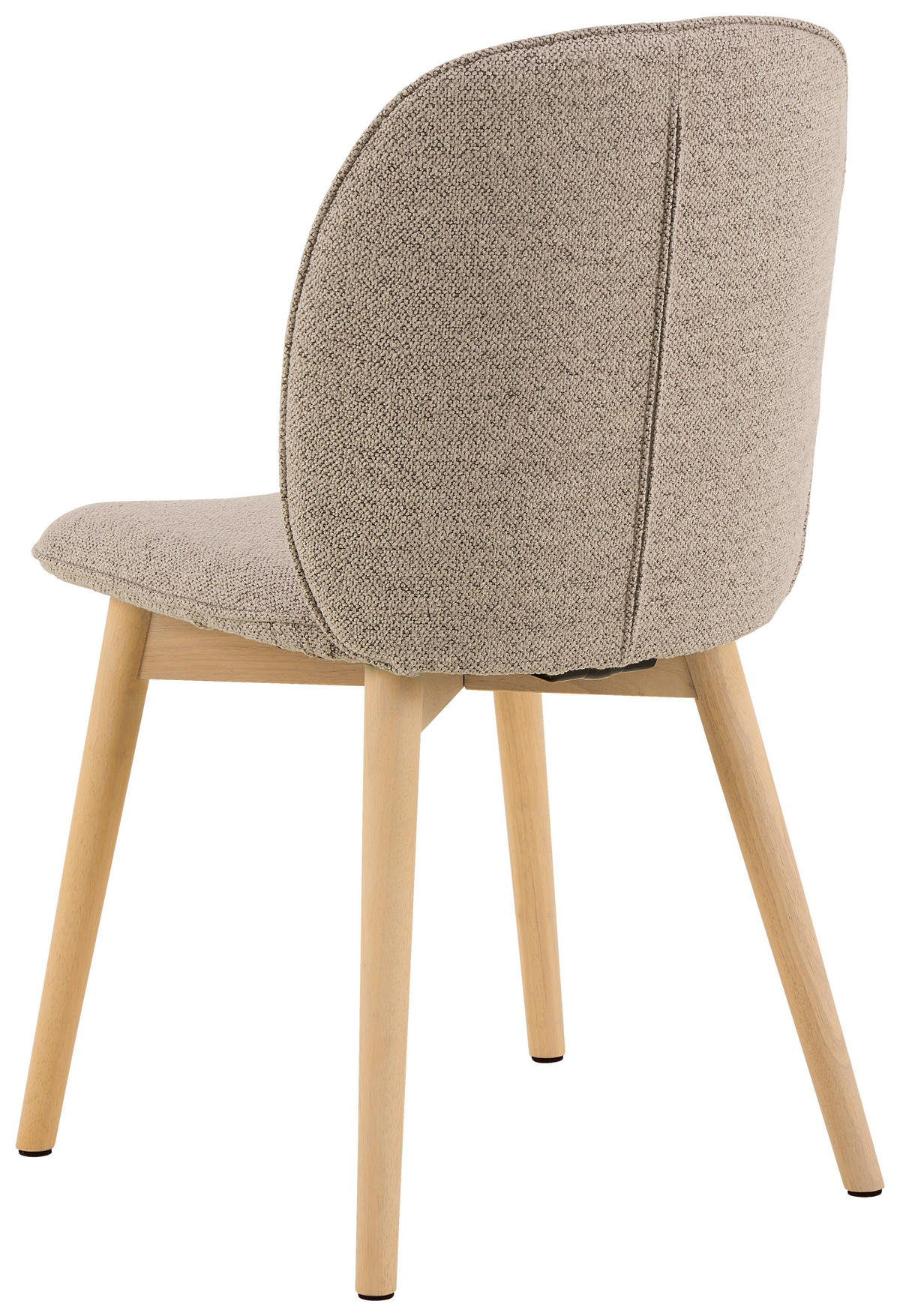 STUHL  in Bouclé Textil  - Eiche Bianco, Design, Holz/Textil (49/89/56cm) - MID.YOU