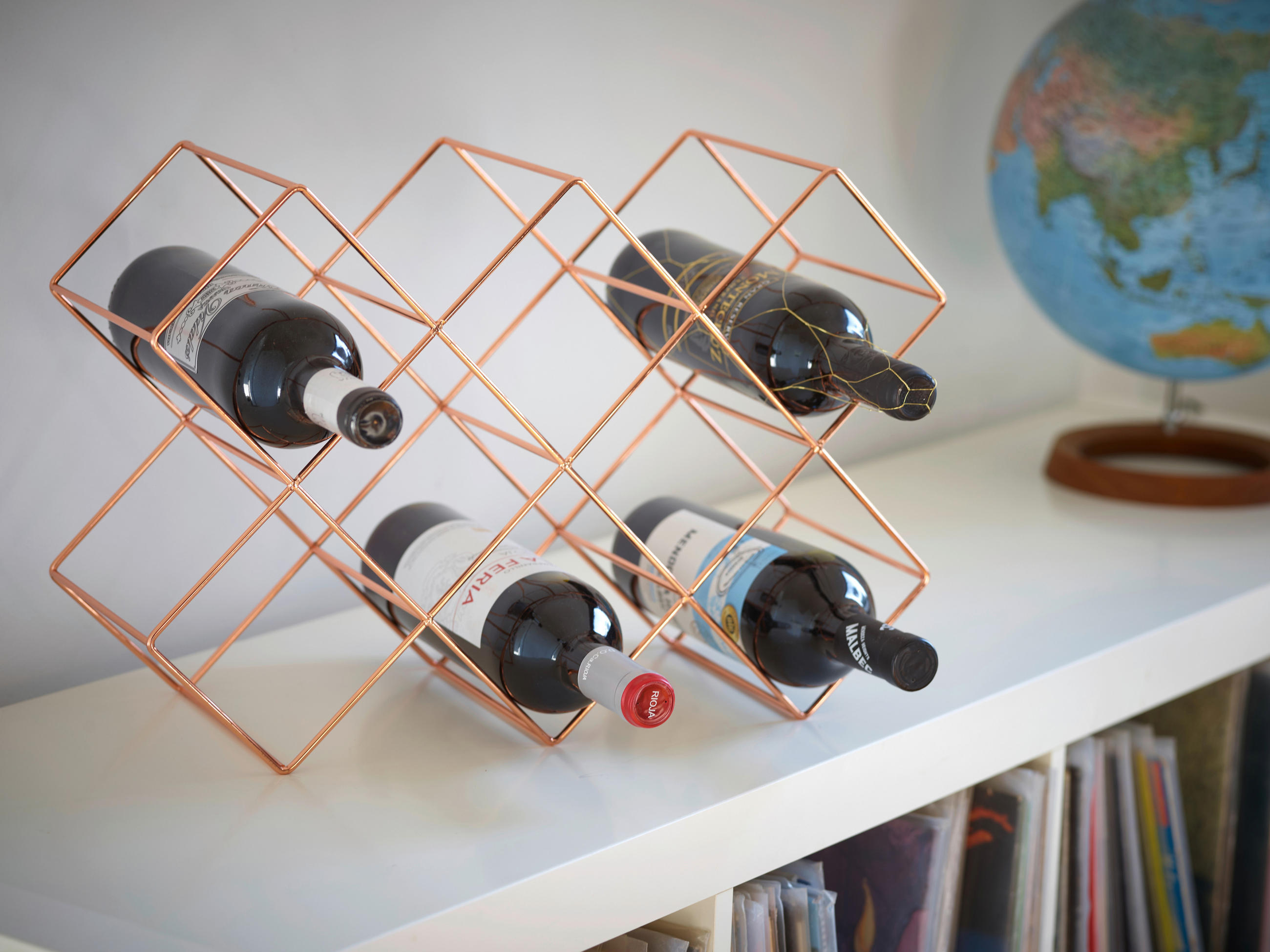 WEINREGAL  46/16,6/31 cm  - Kupferfarben, Basics, Metall (46/16,6/31cm) - Echtwerk