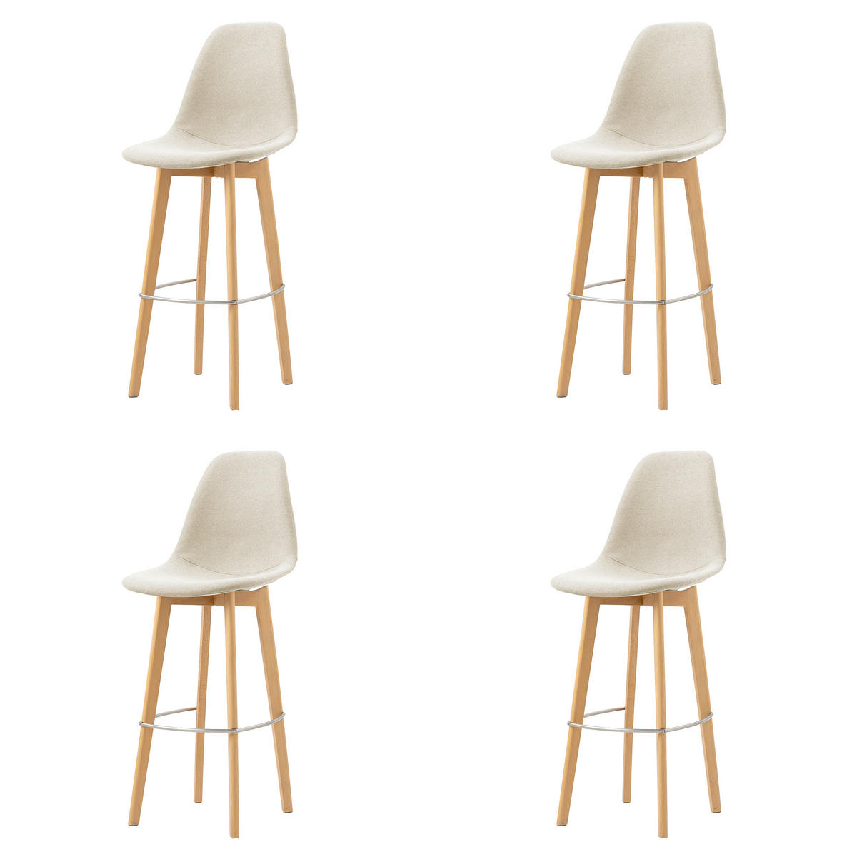 BARHOCKER-SET in Beige  - Beige, MODERN, Holz/Metall (47/119/53cm) - MID.YOU