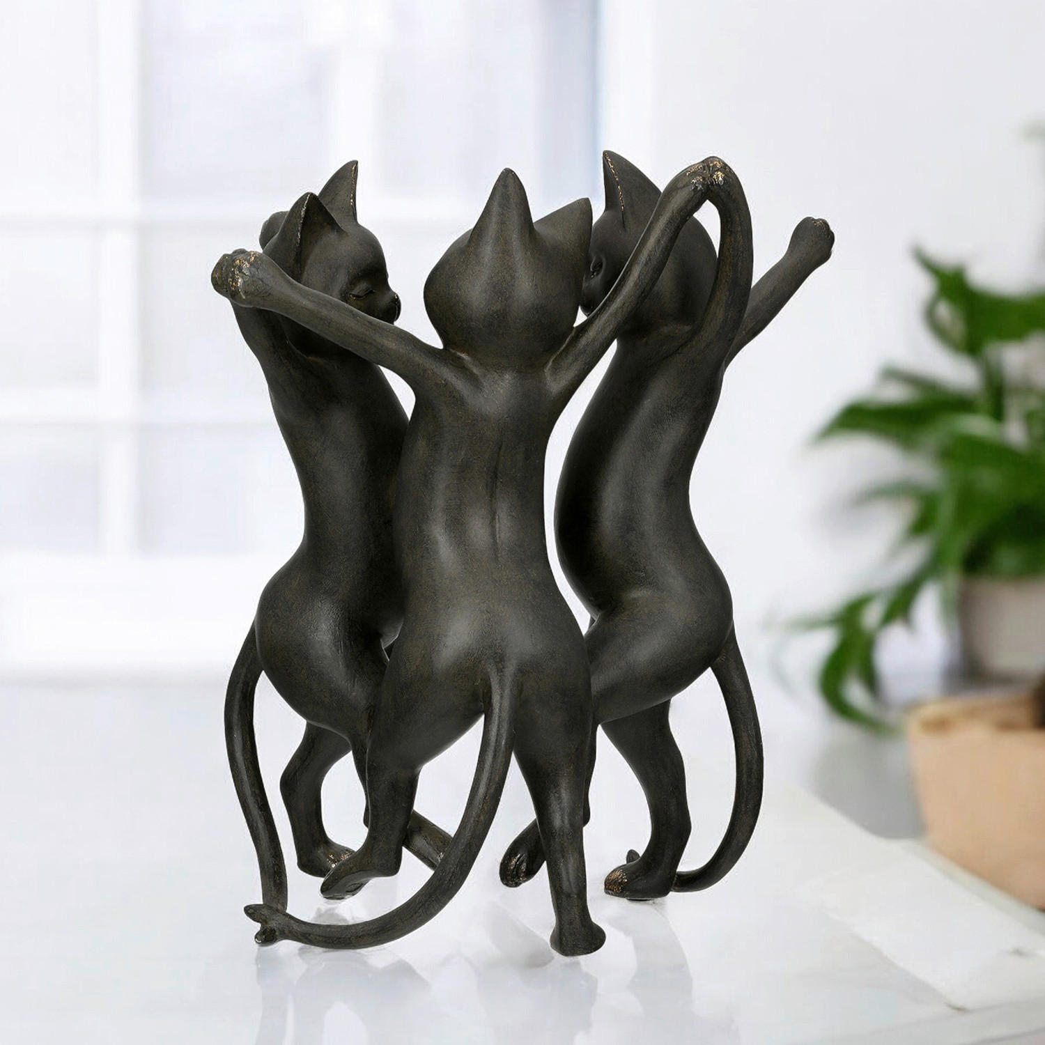 SKULPTUR - Schwarz, Basics, Kunststoff (26/30,5/21cm)