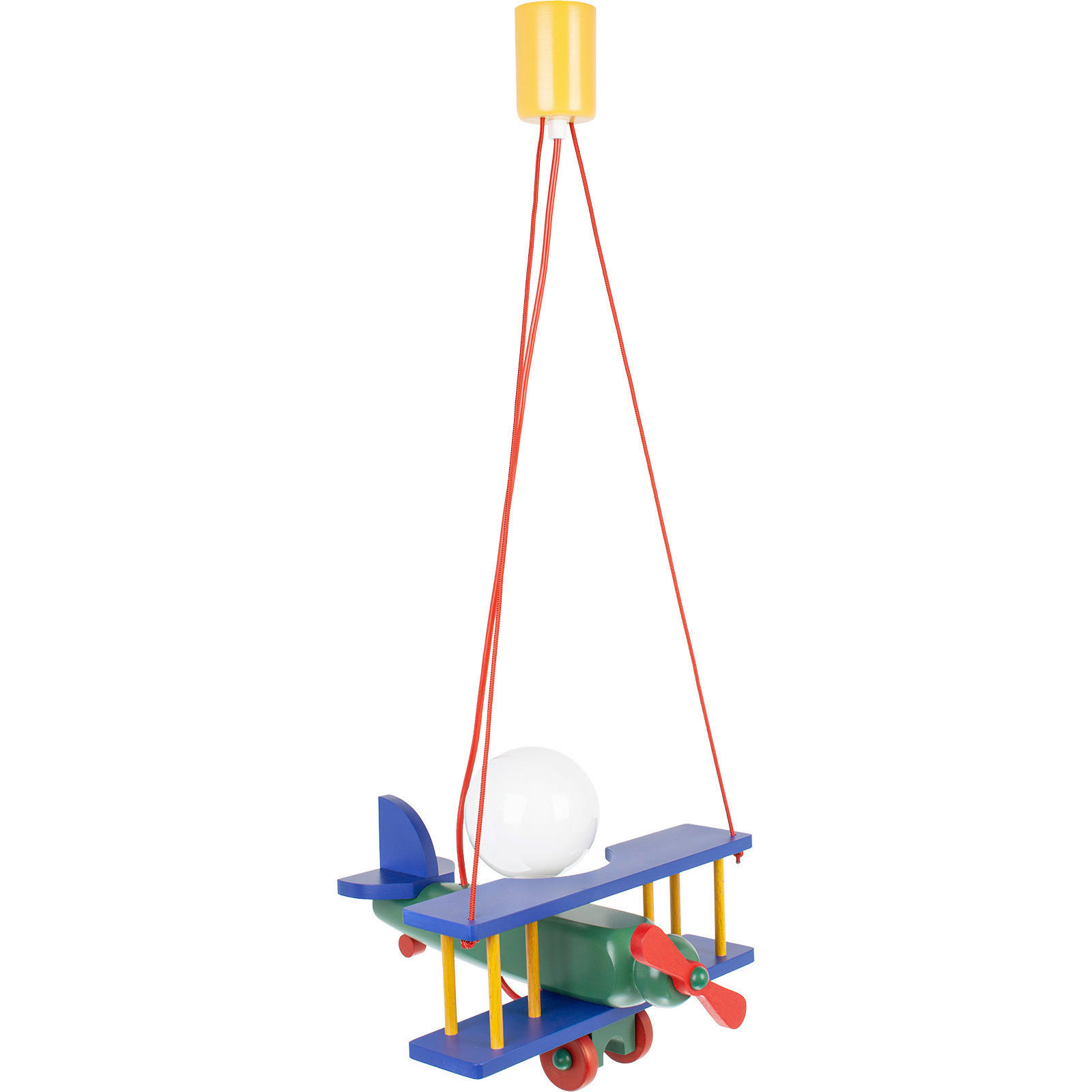 XXXLutz Kinderhängeleuchte Flugzeug Mehrfarbig 31x75x29 cm