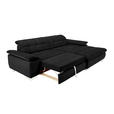 ECKSOFA in Mikrofaser Graphitfarben  - Chromfarben/Graphitfarben, Design, Textil/Metall (265/180cm) - Carryhome