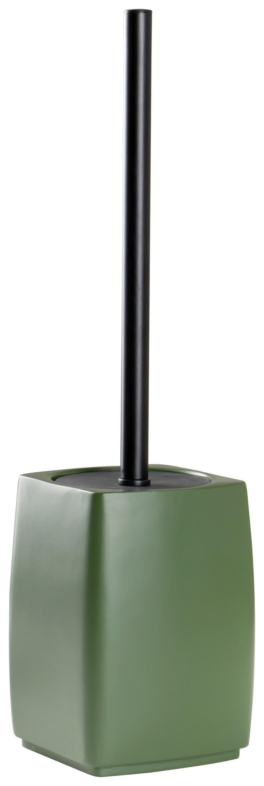 WC-BÜRSTENGARNITUR in Metall  Kunststoff   - Dunkelgrün/Schwarz, Basics, Kunststoff/Metall (10,5/15,5/10cm) - Sadena