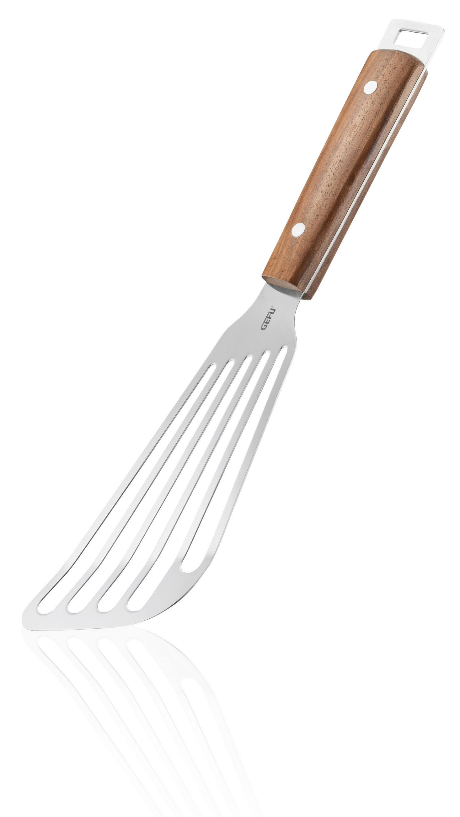 PFANNENWENDER MADERO  - Silberfarben/Braun, Design, Holz/Metall (31,8/7,8/2,1cm) - Gefu