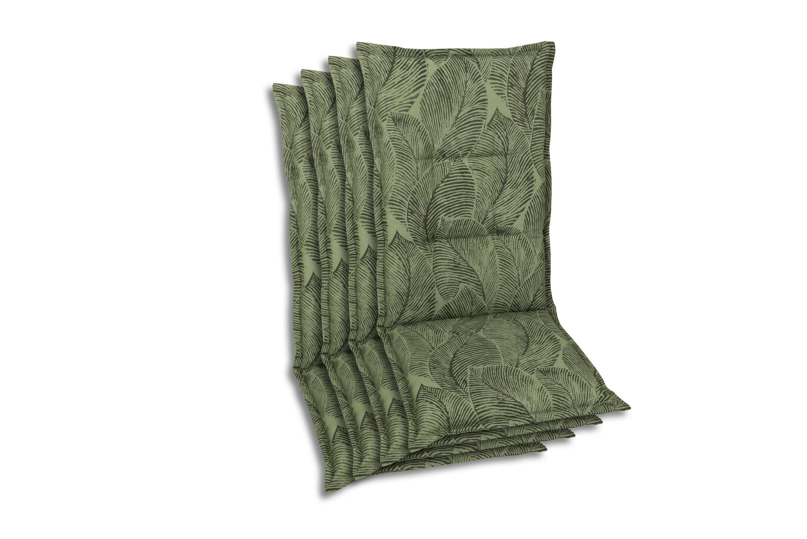 SESSELAUFLAGENSET Blätter  - Grün, Basics, Textil (50/7/120cm)