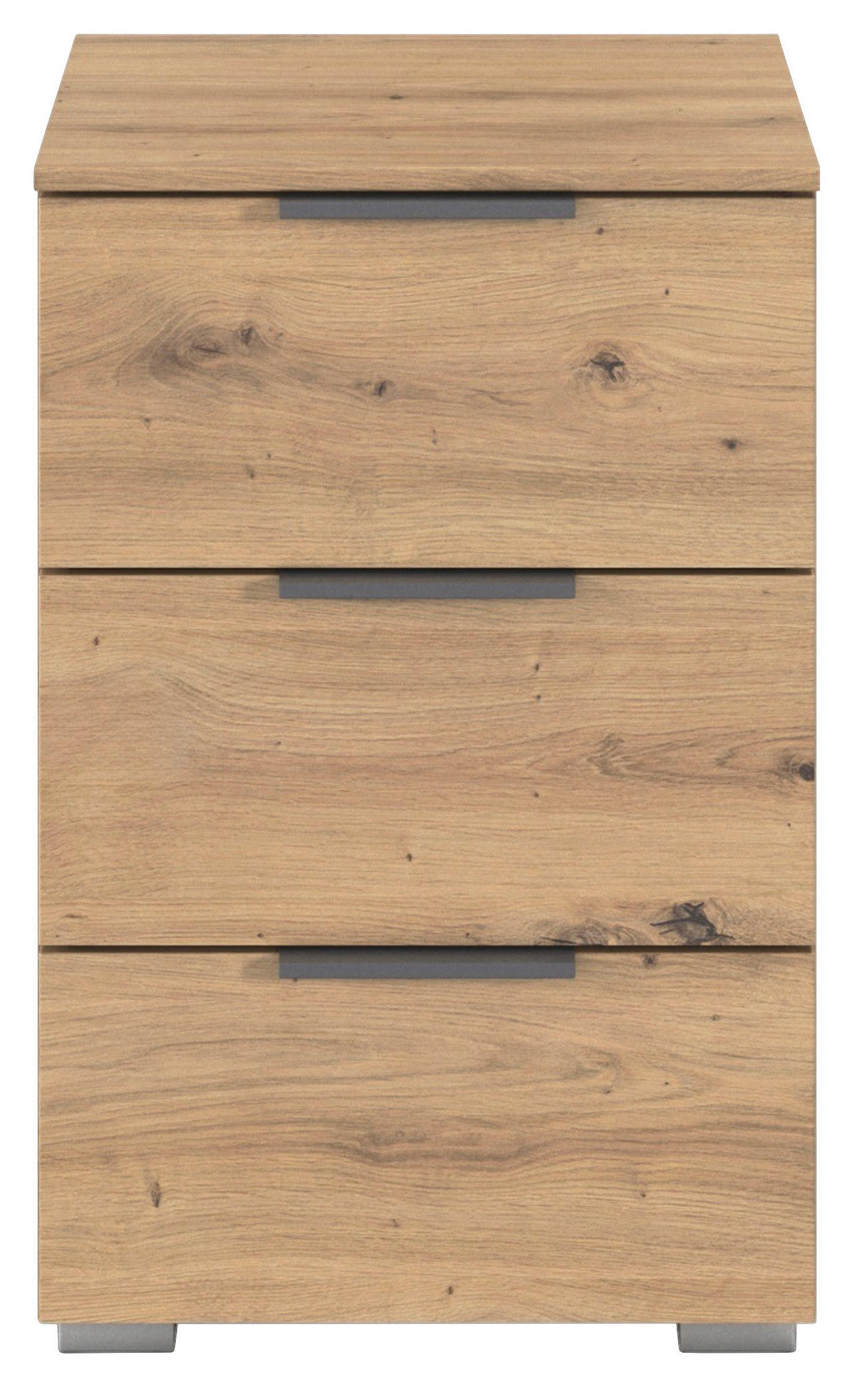 NACHTSCHRANK 40/61/42 cm  - Alufarben/Eiche Artisan, MODERN, Holzwerkstoff (40/61/42cm) - Rauch Möbel