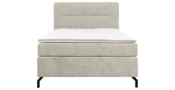 BOXSPRINGBETT 140/200 cm  in Beige  - Beige/Schwarz, Design, Textil/Metall (140/200cm) - Esposa