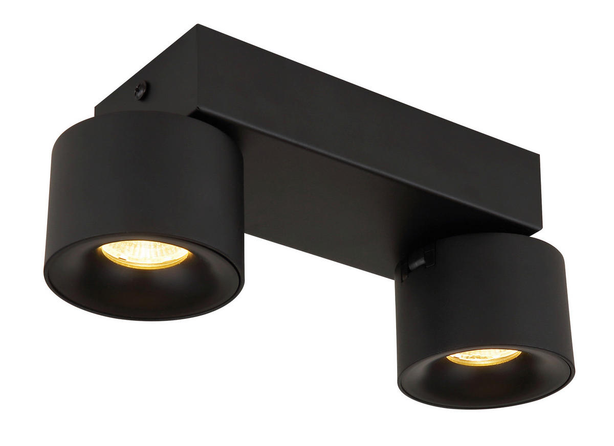 LED ZÁŘIČ, 20.5/7.2/12 cm - černá/průhledné, Design, kov/plast (20.5/7.2/12cm) - Globo