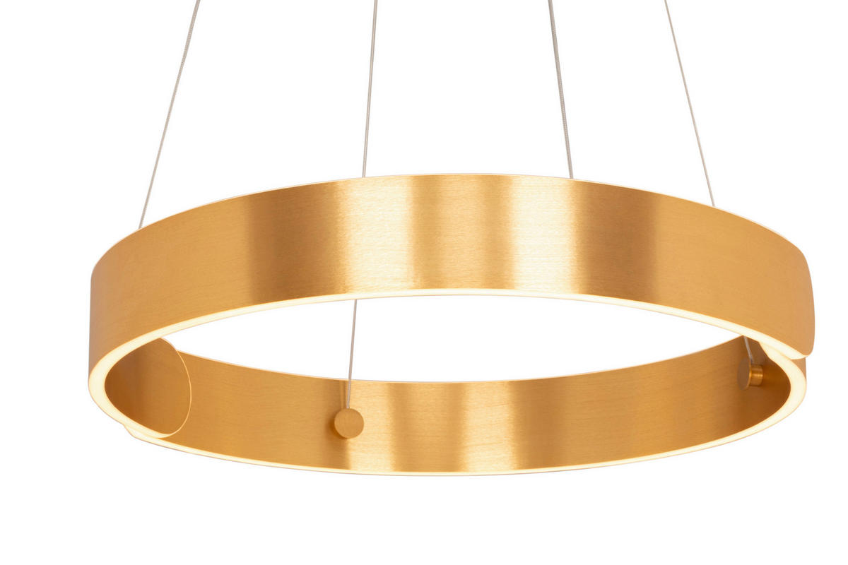 ZÁVESNÉ LED SVIETIDLO, 63/64/150 cm  - zlatá, Design, kov (63/64/150cm) - Dieter Knoll