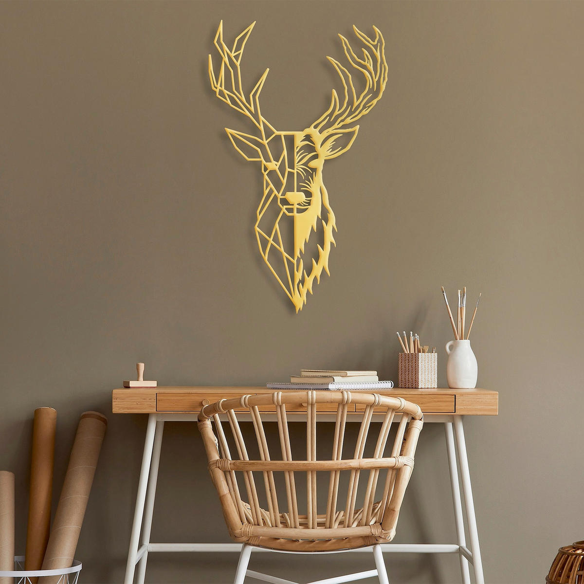 METALLBILD Goldfarben 42/70 cm  - Goldfarben, Basics, Metall (42/70cm) - X-Mas