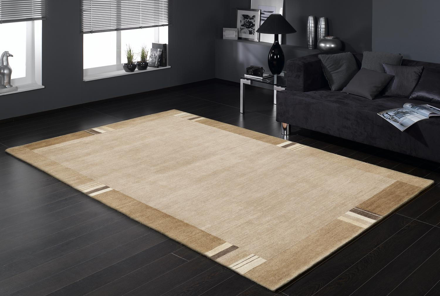 WOLLTEPPICH 90/160 cm Natura Silk Greny  - Hellbraun, Basics, Textil (90/160cm) - Cazaris