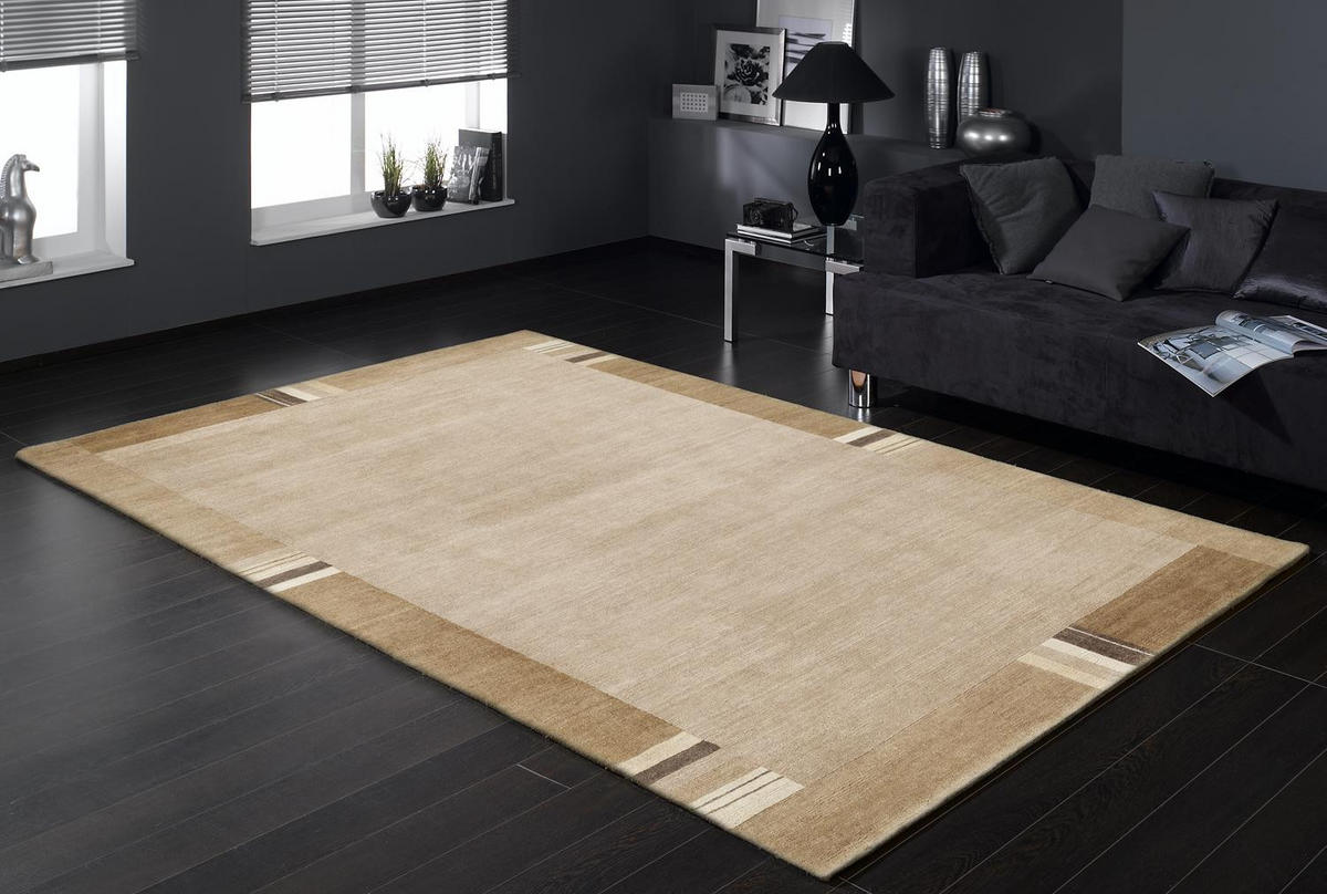 WOLLTEPPICH 170/240 cm Sensation Silk Lakir  - Hellbraun, Basics, Textil (170/240cm) - Cazaris