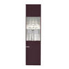 VITRINE Imago in Aubergine  - Chromfarben/Aubergine, Design, Glas/Holzwerkstoff (45/183,1/39,6cm) - Invivus