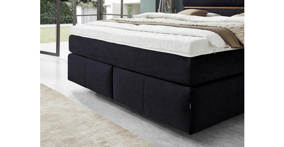 BOXSPRINGBETT 180/200 cm in Graphitfarben, Eichefarben - Eichefarben/Schwarz, KONVENTIONELL, Holz/Kunststoff (180/200cm) - Dieter Knoll