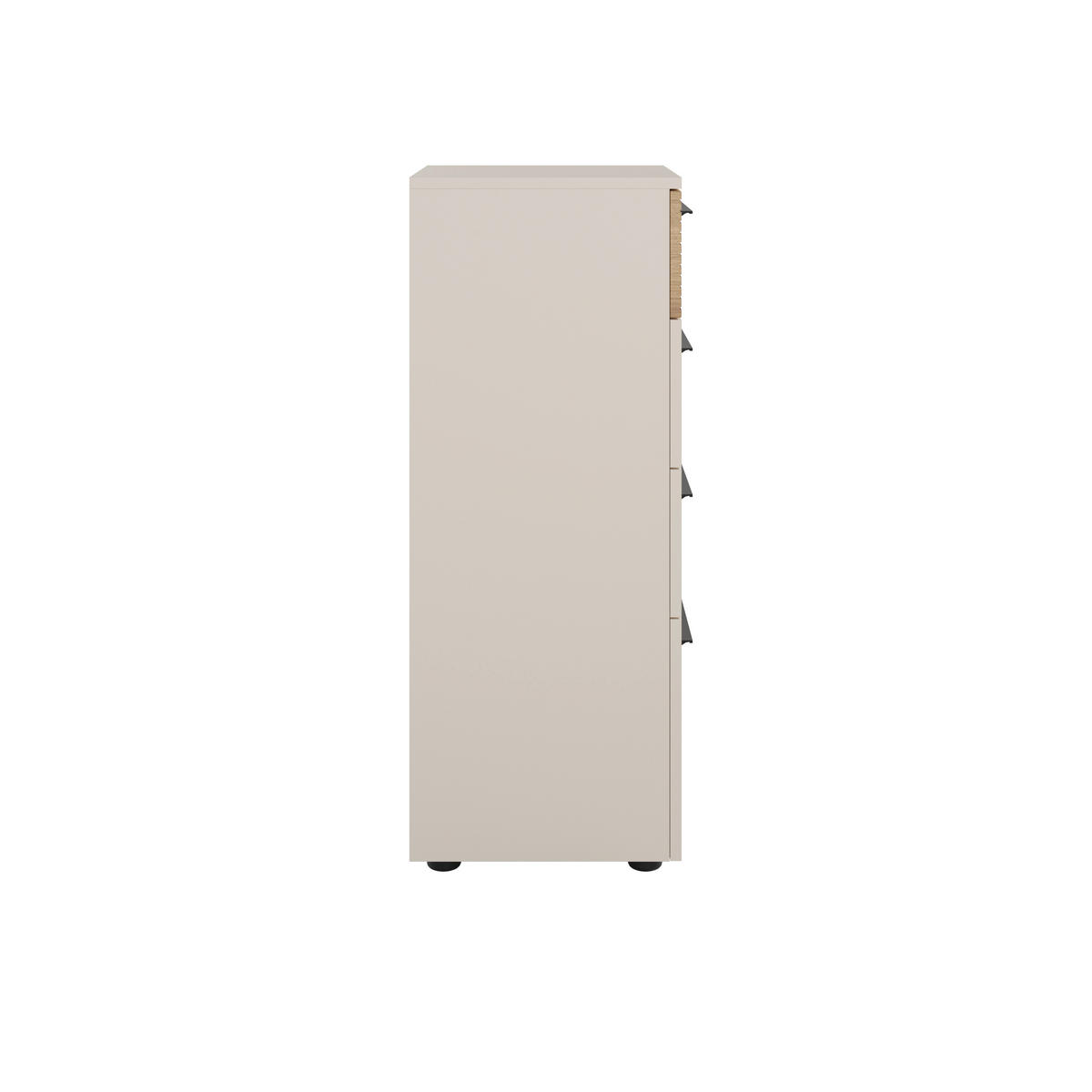 AKTENSCHRANK Schwarz, Eichefarben, Kaschmir  - Kaschmir/Eichefarben, MODERN, Holzwerkstoff (45/110/43cm) - Novel