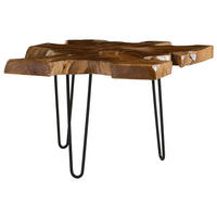 BEISTELLTISCH in Holz, Metall  - Schwarz/Naturfarben, Design, Holz/Metall (80/46/80cm) - Livetastic