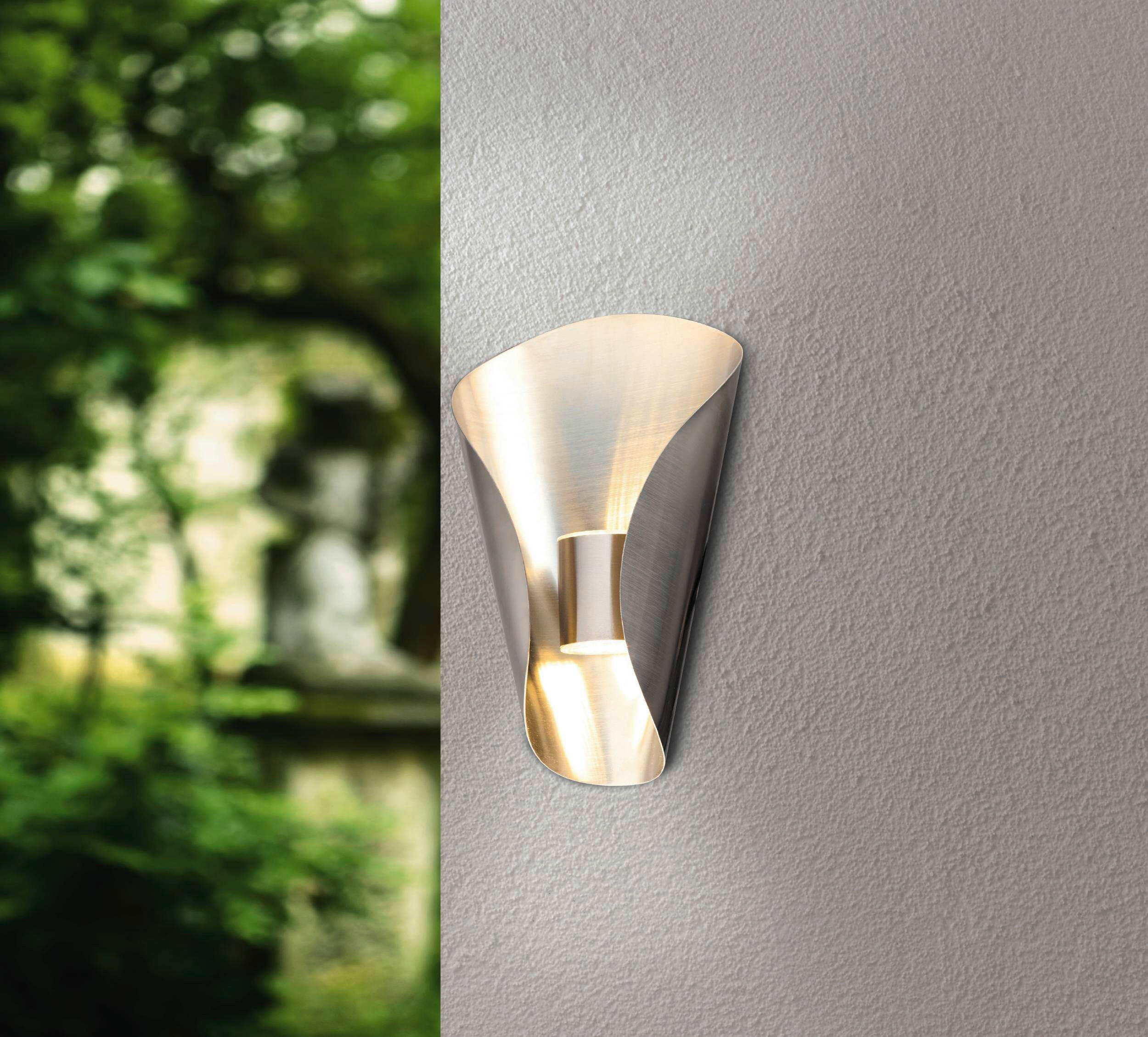 VÄGGLAMPA FÖR UTOMHUS - stålfärgad, Design, metall (27/17/10,5cm) - Eglo