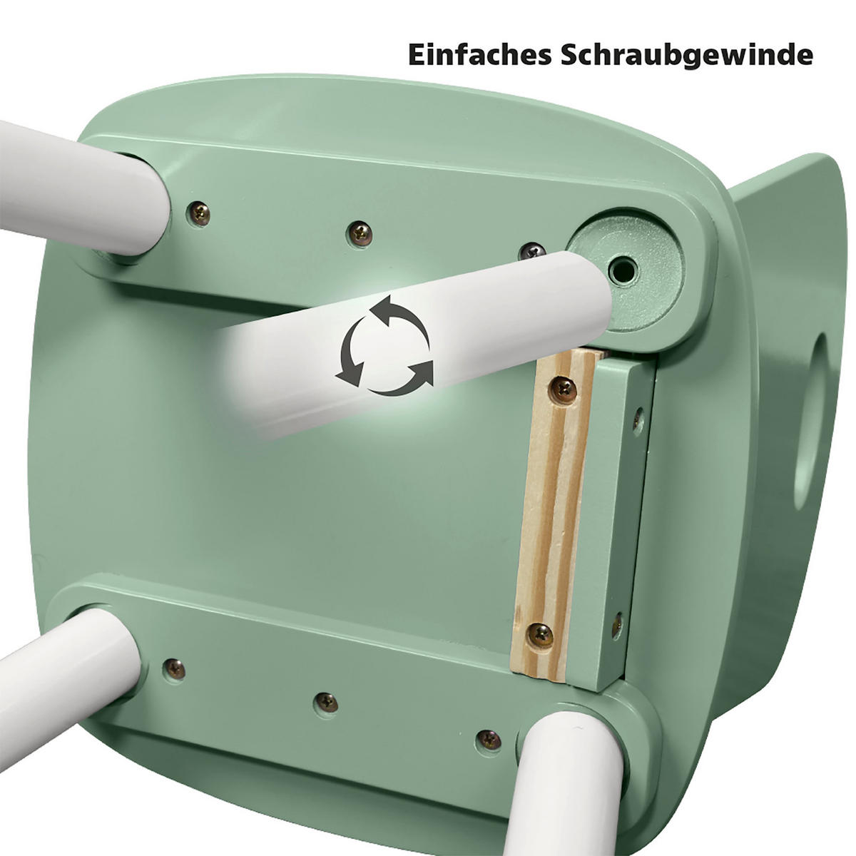KINDERSITZGRUPPE Weiß, Mintgrün  - Weiß/Mintgrün, Basics, Holzwerkstoff (55/55/45cm) - Kesper