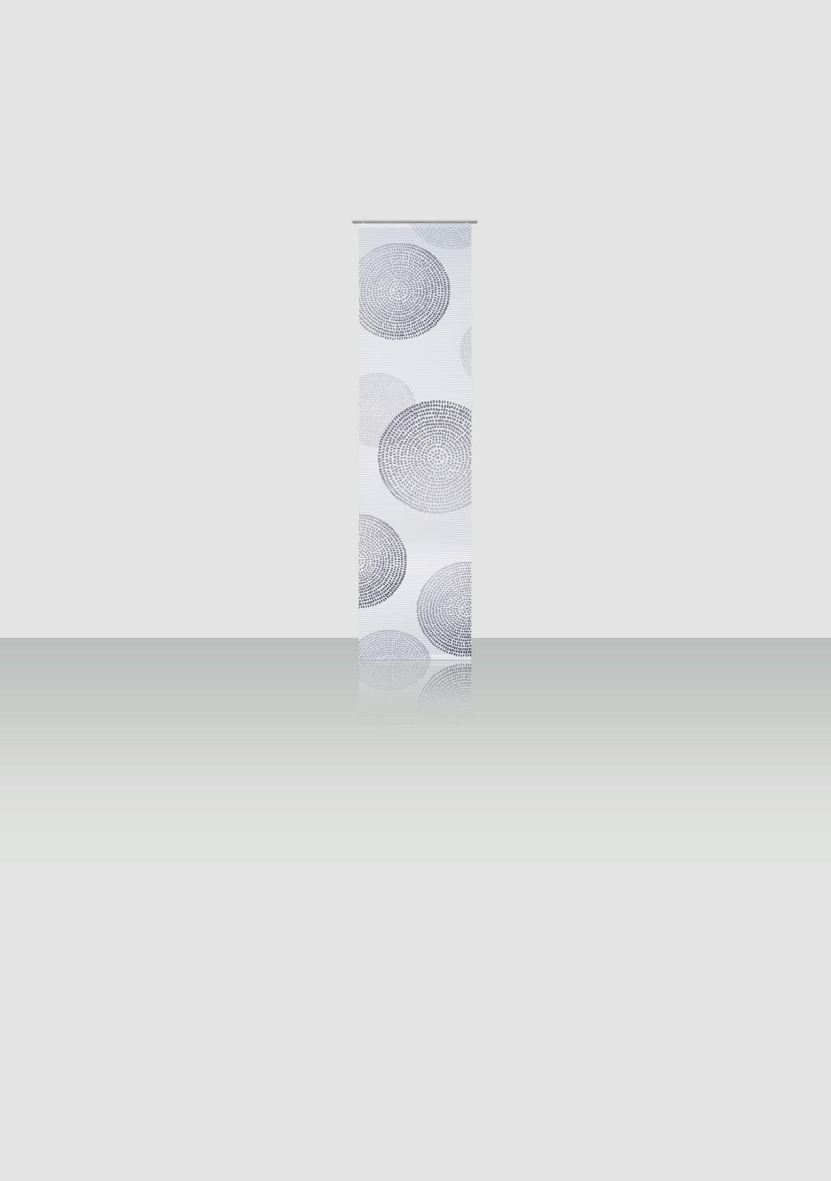 FLÄCHENVORHANG   halbtransparent   60/245 cm  - Weiß/Grau, Basics, Textil (60/245cm) - Novel