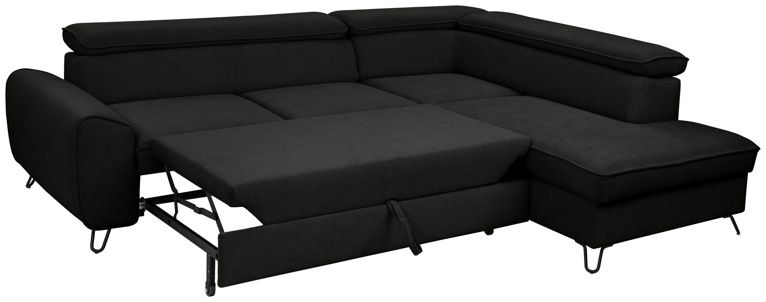 Freisteller von Stylife ECKSOFA inkl. Funktion Schwarz Flachgewebe.