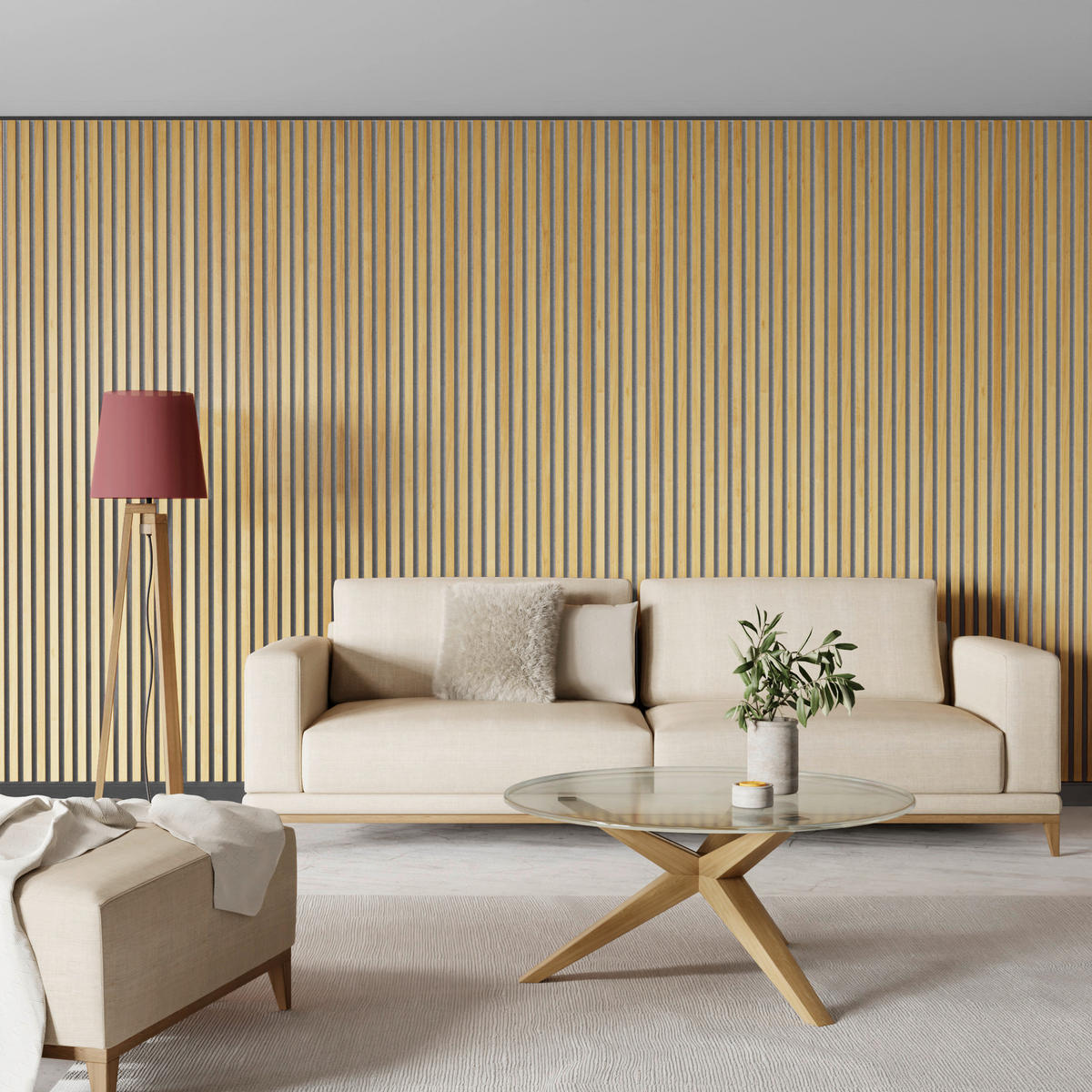 AKUSTIKPANEEL Echtholz acous Professional  - Hellbraun, Design, Holz/Kunststoff (250/57/1.8cm) - Novel