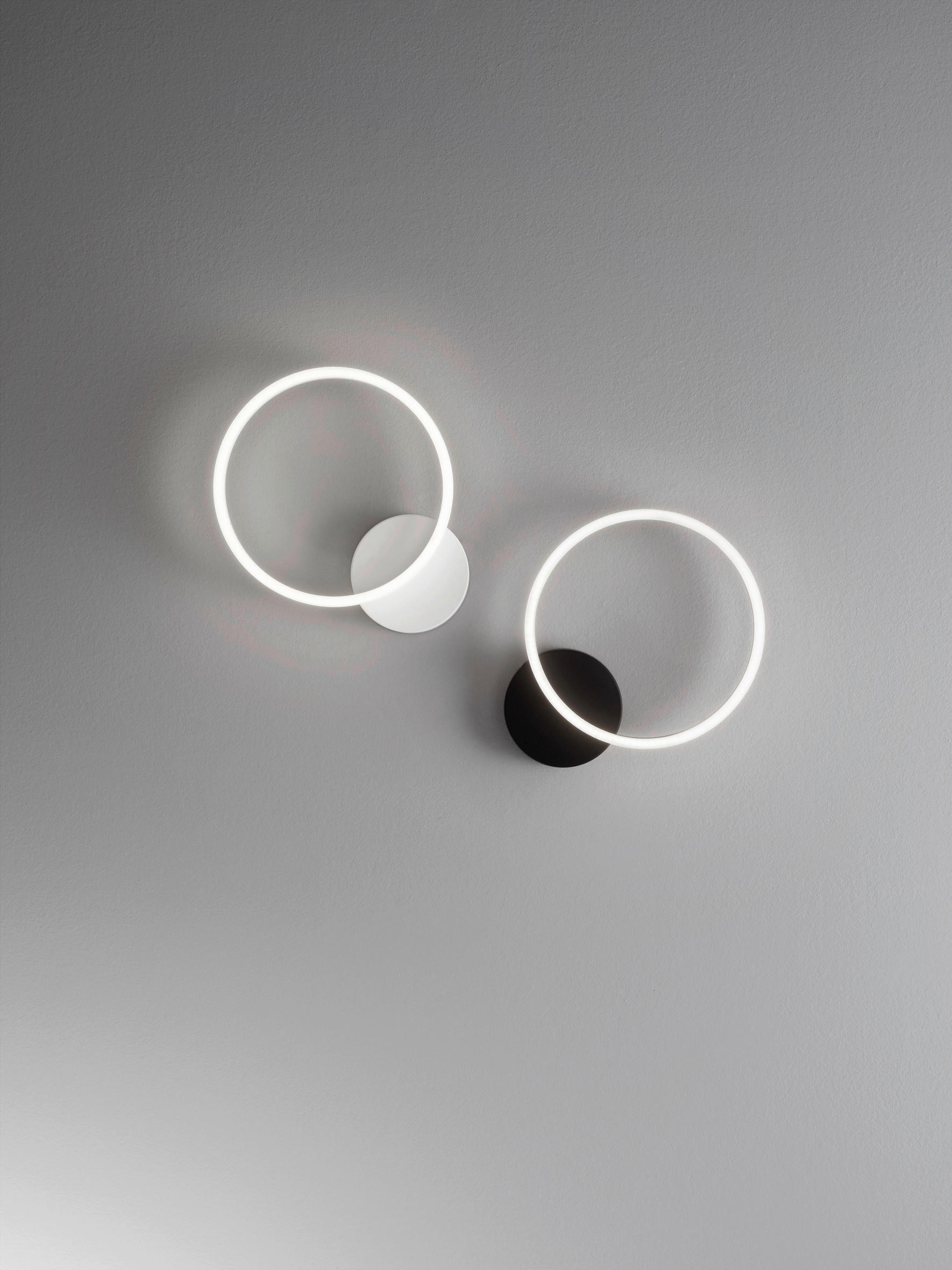 LED-WANDLEUCHTE Giotto 30/6,5 cm   - Schwarz, Design, Kunststoff/Metall (30/6,5cm) - Fabas Luce