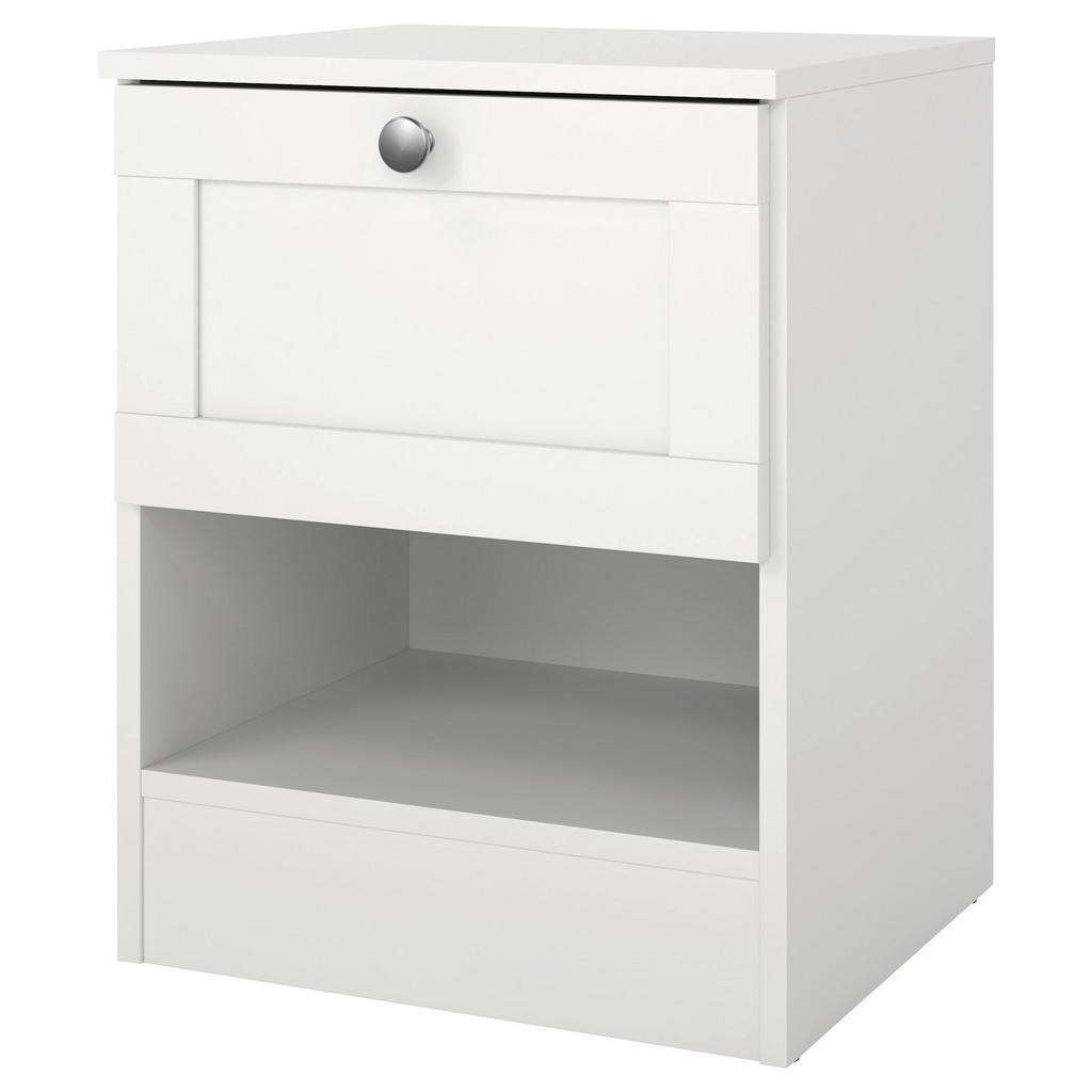 Thumbnail - Mid.you Nachtschrank, Weiß, Metall, 1 Schubladen, 40.2x51.2x36 cm, FSC Mix, Made in Denmark, Typenauswahl, Schlafzimmer,...