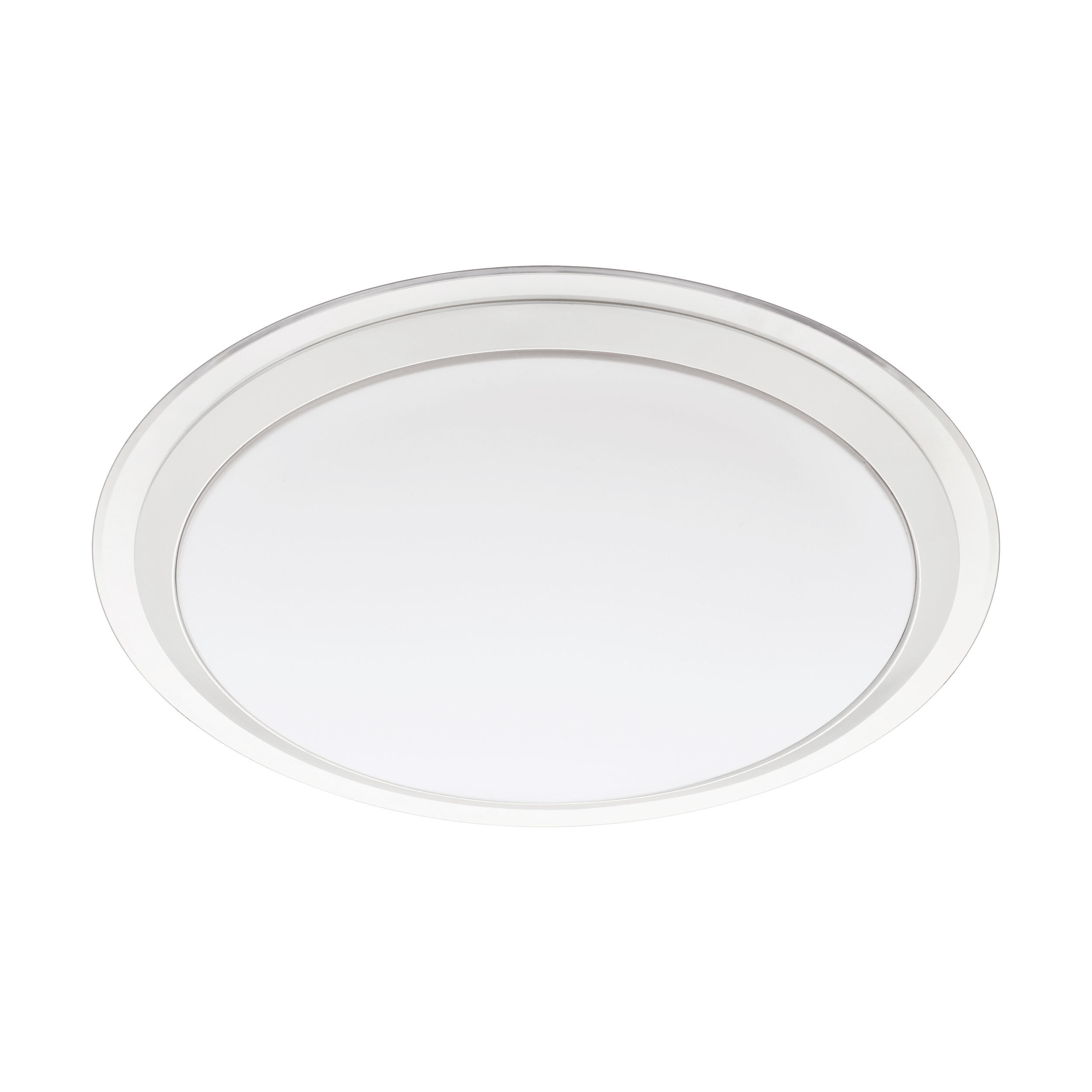 STROPNÉ LED SVIETIDLO, 43/9 cm  - biela/strieborná, Basics, kov/plast (43/9cm)