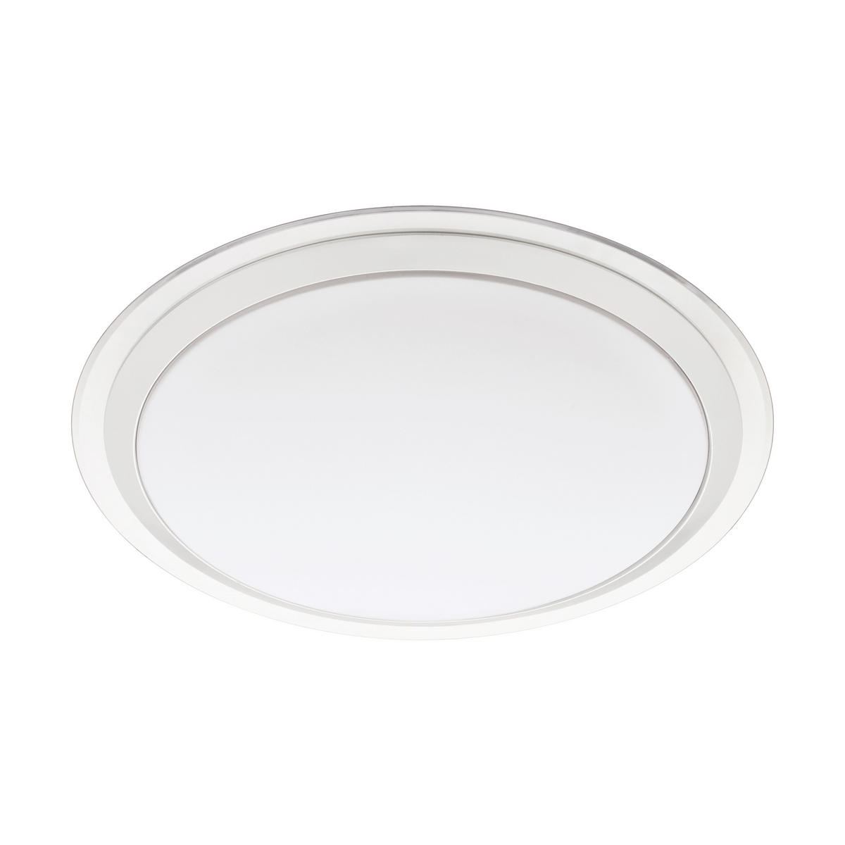 STROPNÉ LED SVIETIDLO, 43/9 cm  - biela/strieborná, Basics, kov/plast (43/9cm)