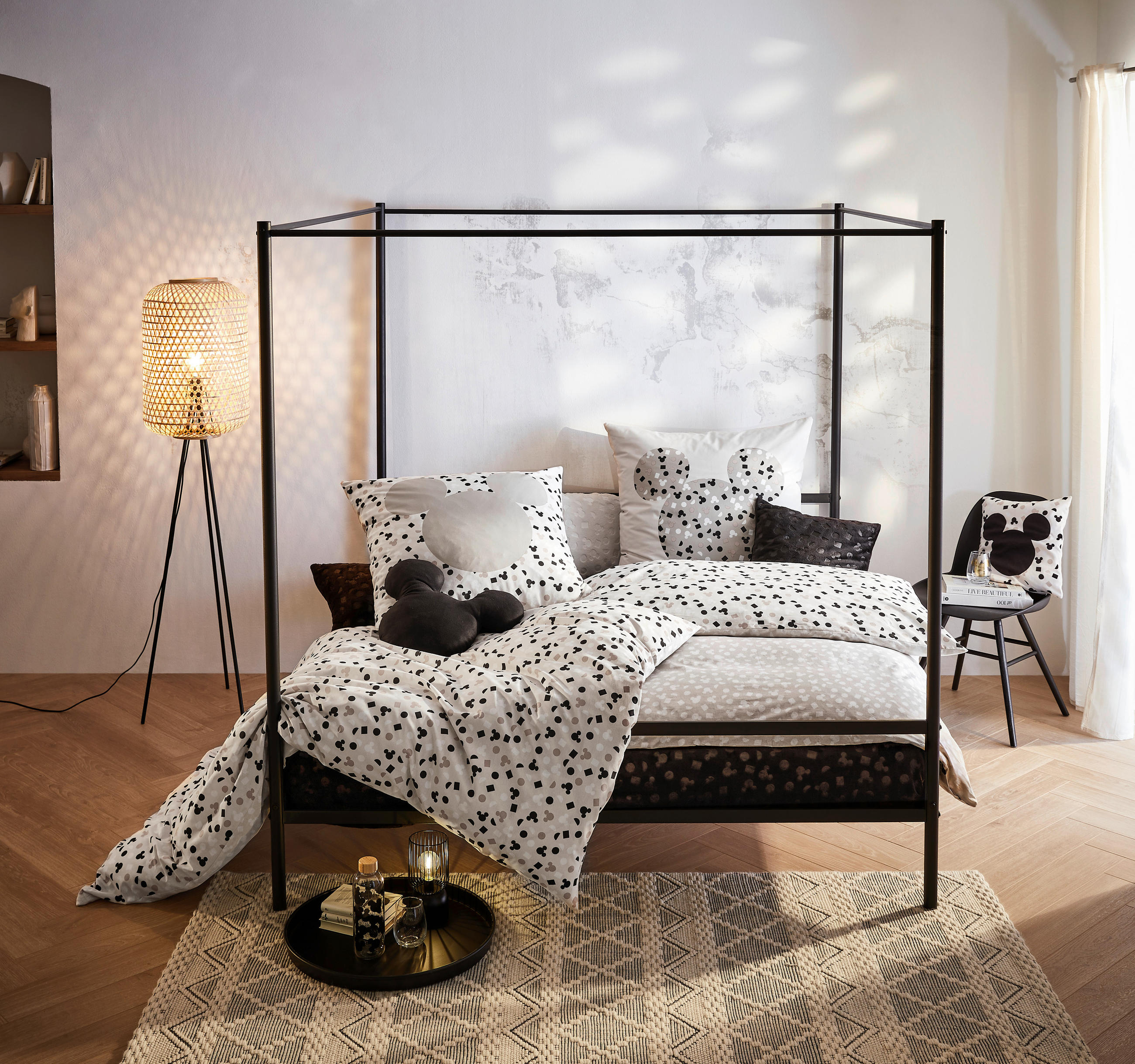 Thumbnail - Disney Jugendbettwäsche Micky&Minnie, Creme, Textil, 135x200 cm, Oeko-Tex® Standard 100, Schlaftextilien, Bettwäsche, Ki...