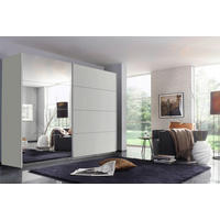 SCHWEBETÜRENSCHRANK in Grau  - Grau, Konventionell, Glas/Holzwerkstoff (271/210/62cm) - Xora