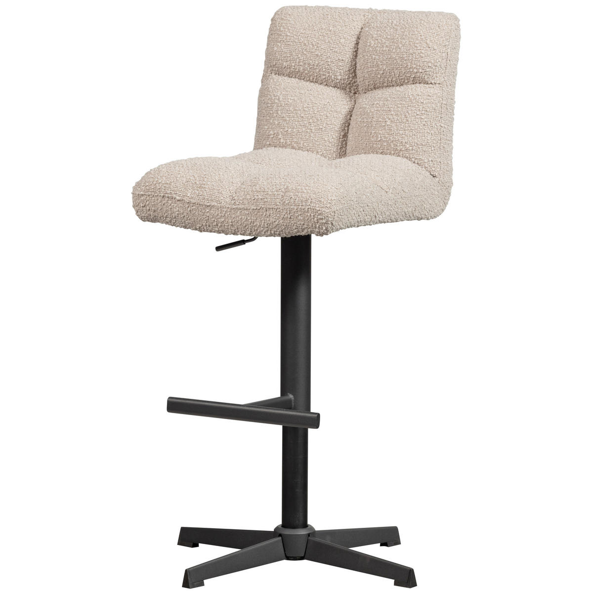 BARHOCKER-SET in Sandfarben  - Sandfarben/Schwarz, Design, Textil/Metall (44/114/58cm) - Livetastic