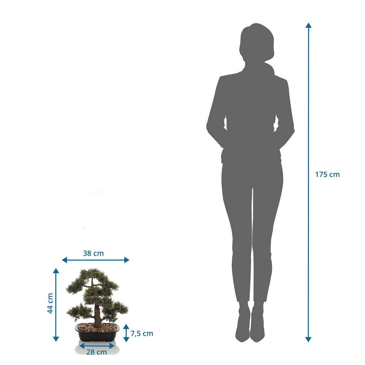 BONSAI bonsai  - grön/brun, Basics, plast (38/44/20cm) - MID.YOU