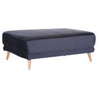 HOCKER Flachgewebe Dunkelgrau  - Dunkelgrau/Naturfarben, KONVENTIONELL, Textil (130/46/110cm) - Livetastic