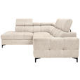 ECKSOFA in Struktur Beige  - Beige/Schwarz, MODERN, Textil/Metall (212/254cm) - Carryhome