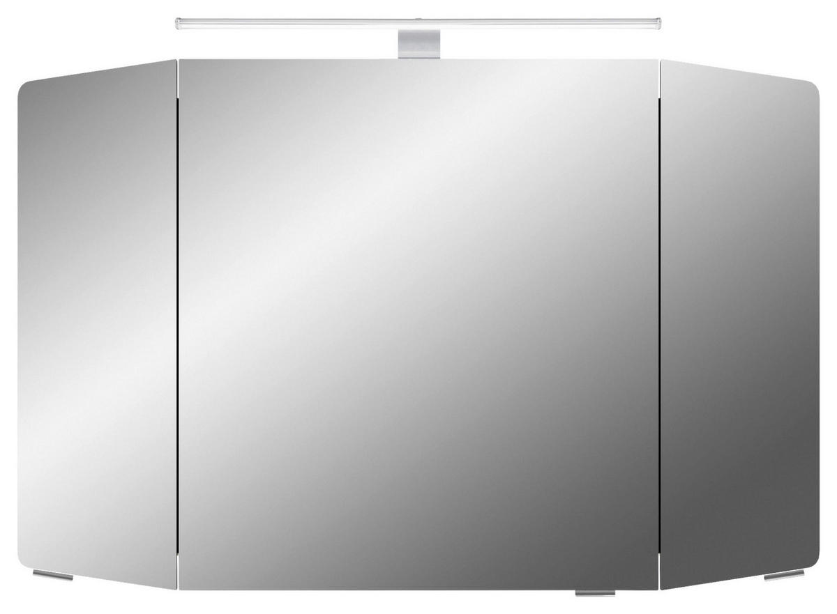 SPIEGELSCHRANK 100/67/17 cm  - Chromfarben/Eichefarben, KONVENTIONELL, Glas/Holzwerkstoff (100/67/17cm) - Pelipal