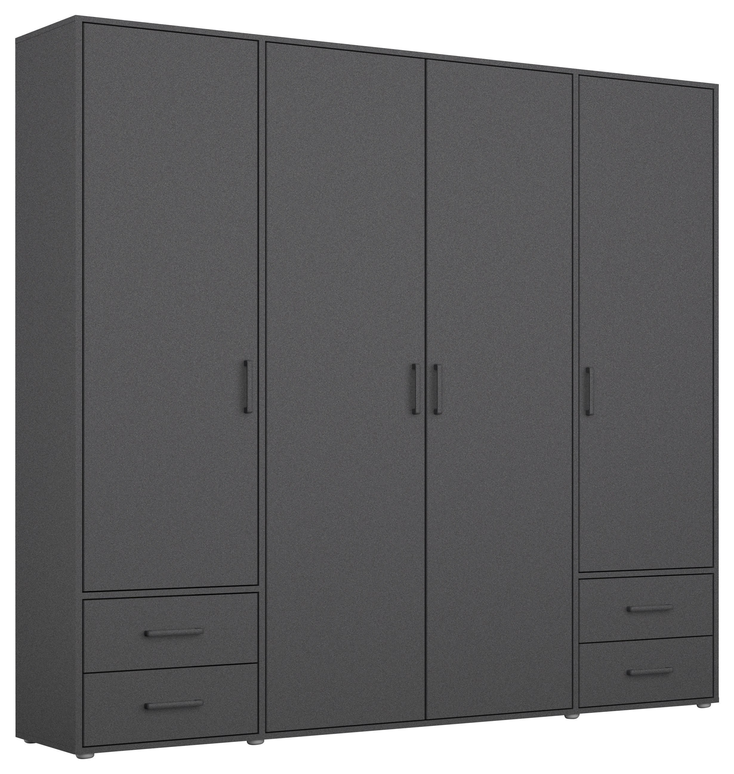 Rauch Möbel ŠATNÍ SKŘÍŇ S OTOČNÝMI DVEŘMI, šedá, 187/194/53 cm