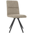 STUHL Webstoff Schwarz, Beige  - Beige/Schwarz, Design, Textil/Metall (46/91/61cm) - Novel